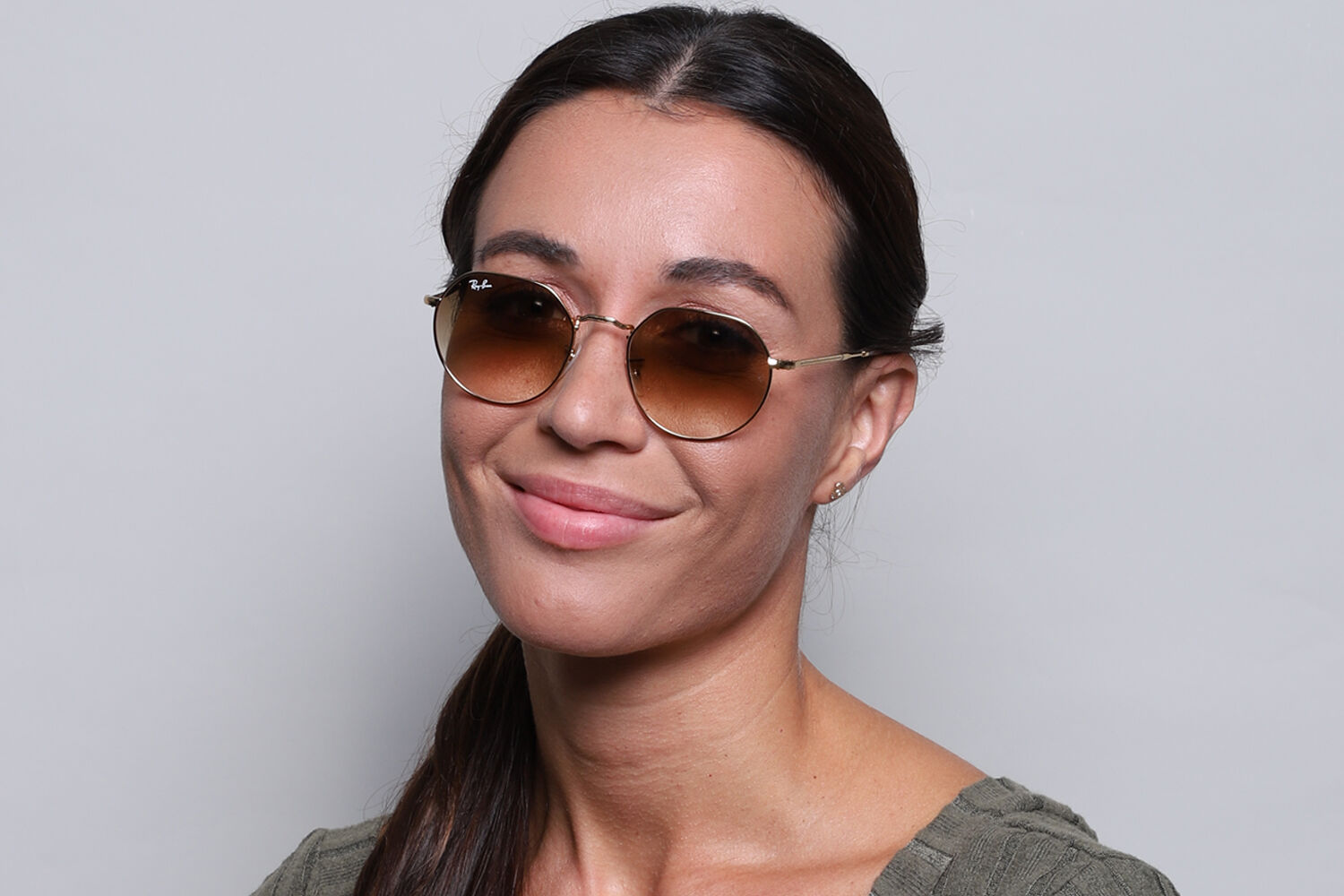 Ray-Ban RB3565 Jack 001/51 Oval Gold Sunglasses | SmartBuyGlasses UK