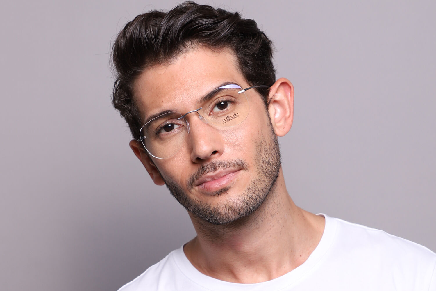 Silhouette 5541/LB 6760 Square Ruthenium Grey Eyeglasses