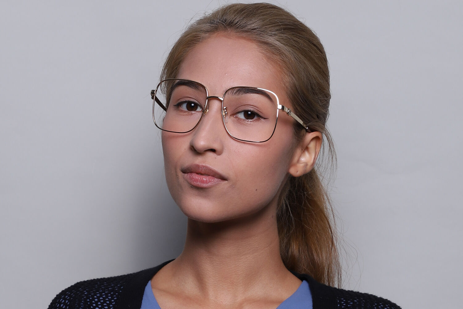 Gucci GG1092OA Asian Fit 002 Square Shiny Gold Eyeglasses