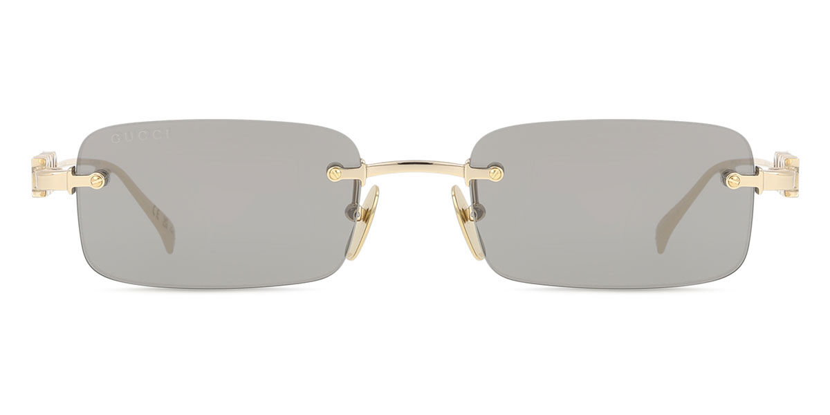 Gucci GG1808S 003 Rectangle Gold Sunglasses | SmartBuyGlasses UK