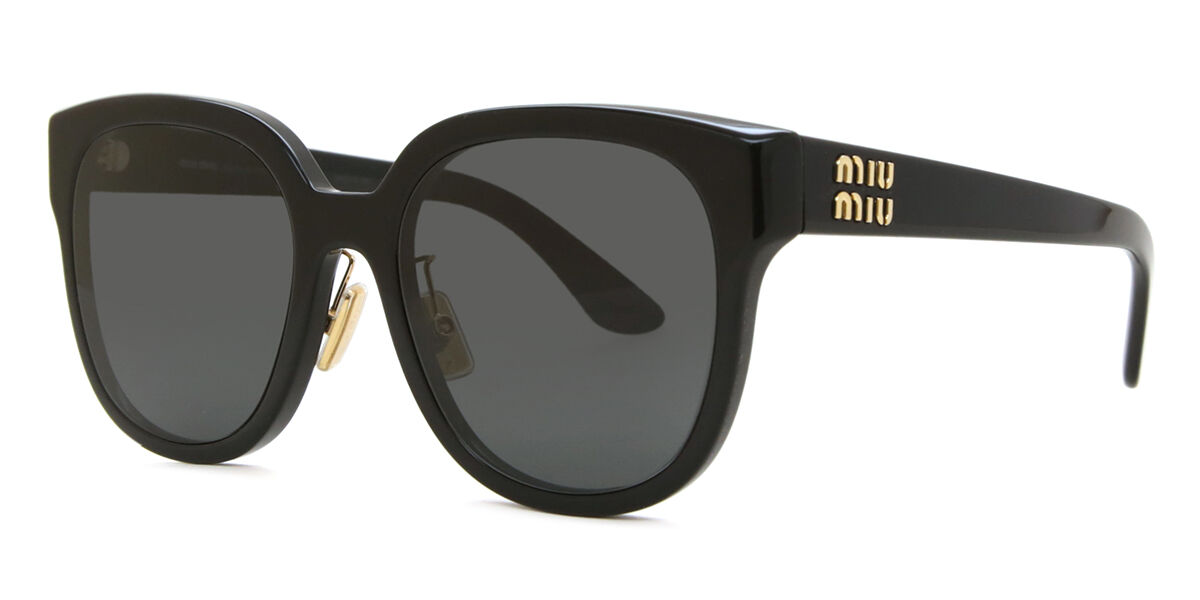 Miu Miu MU01ZS 1AB5S0 Square Black Sunglasses | SmartBuyGlasses UK