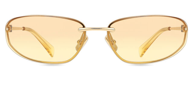 Miu Miu MUA50S 5AK7R1 Wraparound Gold Sunglasses  display picture 1