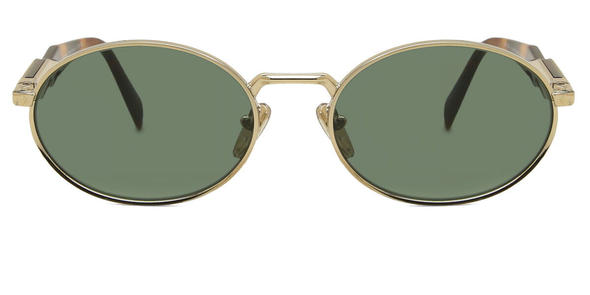 Prada PR 65ZS ZVN70L Oval Gold Sunglasses | SmartBuyGlasses UK