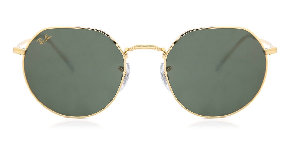 Ray-Ban RB3565 Jack 919631 Oval Gold Sunglasses | SmartBuyGlasses UK