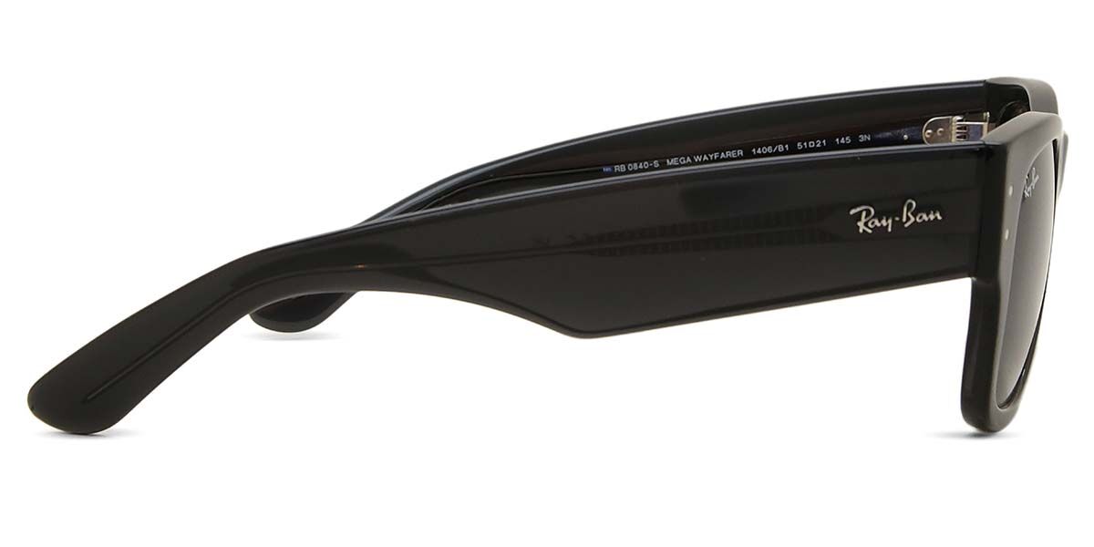 Ray-Ban RB0840S Mega Wayfarer 1406B1 Square Transparent Black