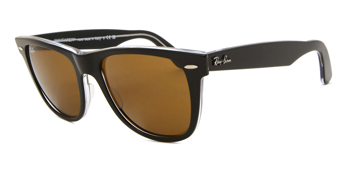 Ray-Ban RB2140 Wayfarer 129433 Square Black on Clear Sunglasses