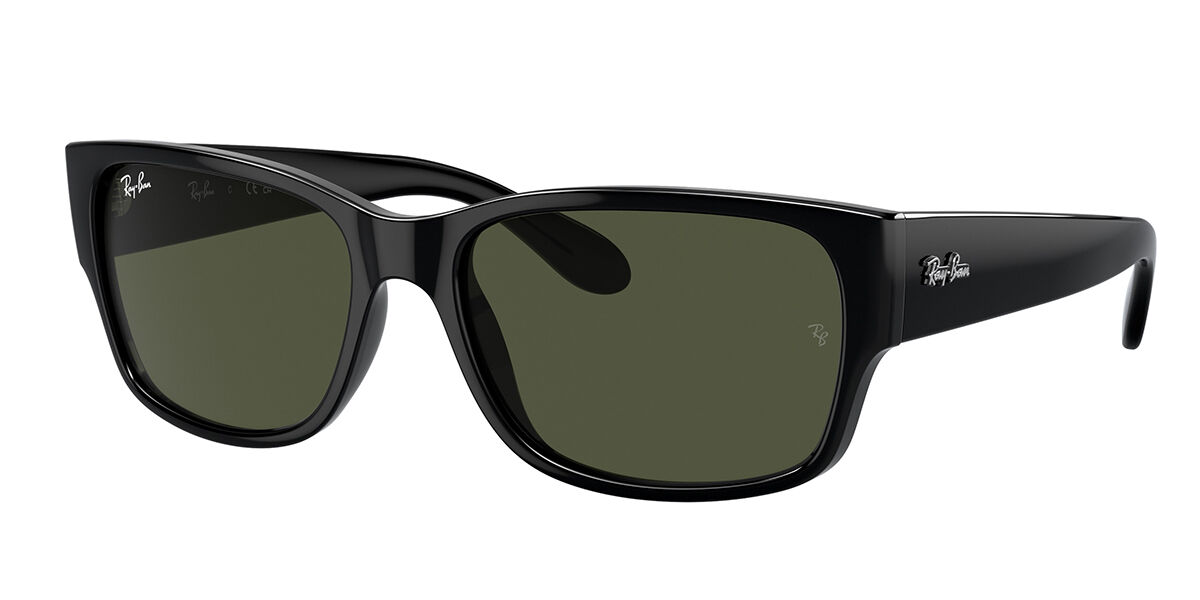 Ray-Ban RB4335 601/71 Rectangle Black Sunglasses | SmartBuyGlasses UK