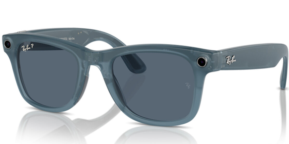 Ray-Ban Meta RW4008 Wayfarer Polarized 67552V Square Blue
