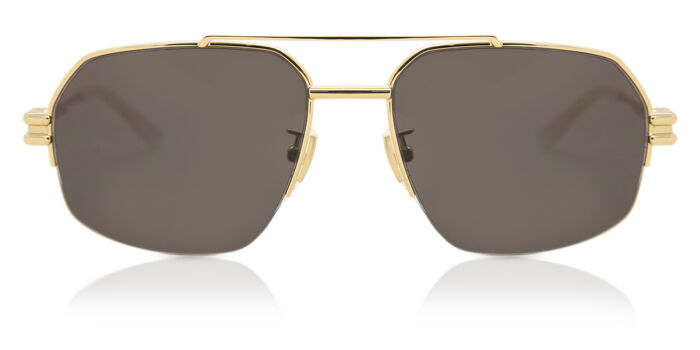 Bottega Veneta Women Sunglasses Gold Grey Pilot BV1045S 001 NEW AUTHENTIC Bottega Veneta New-Classic BV1045S 001 Sunglasses Women main image 2