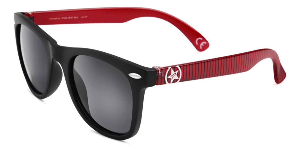 Polar 5005 Kids 75 Square Matte Black Sunglasses | SmartBuyGlasses UK