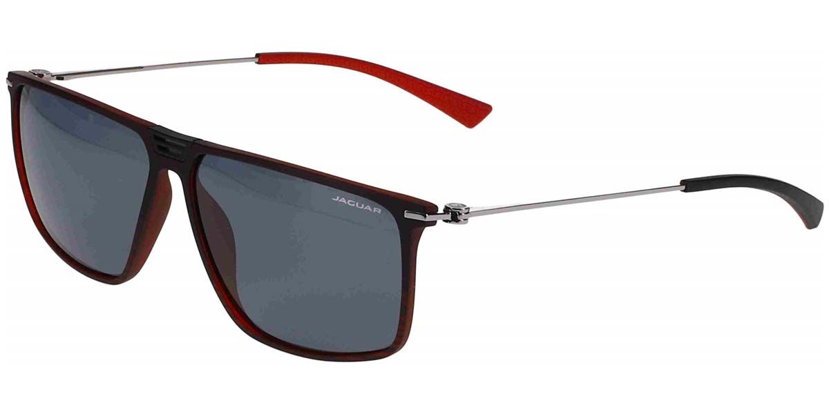 Jaguar 37627 2100 Rectangle Red Sunglasses | SmartBuyGlasses UK