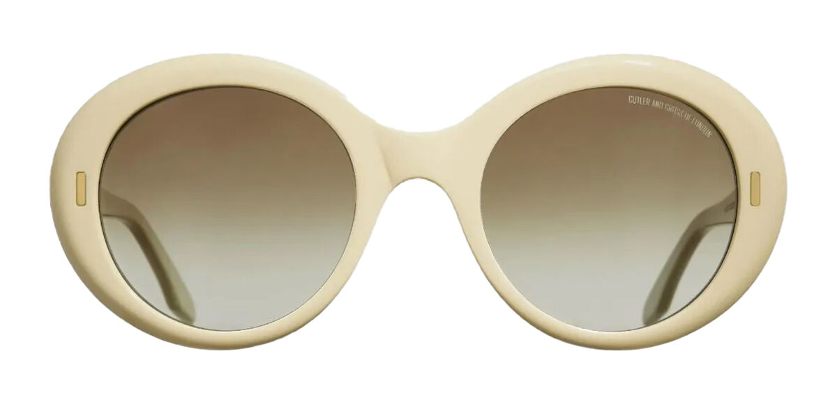 Cutler and Gross 1327 3 Oval Cream Sunglasses | SmartBuyGlasses UK