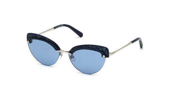 Swarovski SK0257 28G Cat Eye Shiny Rose Gold Sunglasses  display picture 1