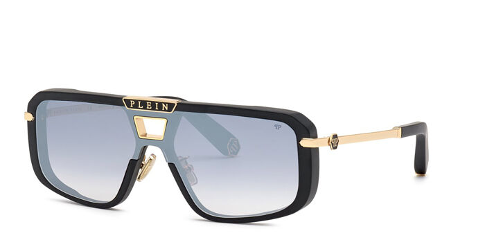 Philipp Plein Women Sunglasses Black Smoke Rainbow Mirror Pilot SPP008M 703V Philipp Plein SPP008M 703V 99 Sunglasses | Bassol Optic  main image 3