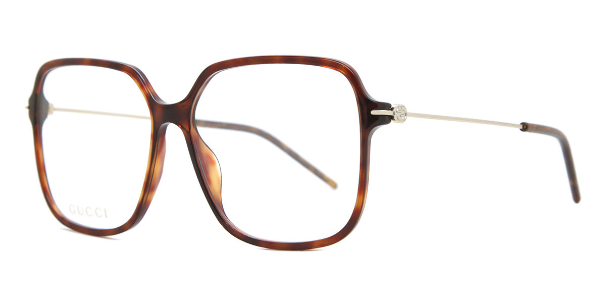 Gucci GG1271O 002 Square Tortoise Eyeglasses | SmartBuyGlasses UK