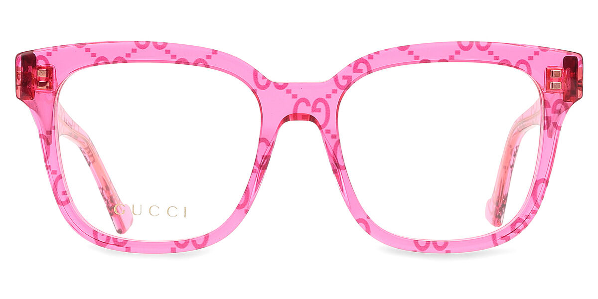 Gucci GG0958O 011 Square Transparent Pattern/Pink Eyeglasses