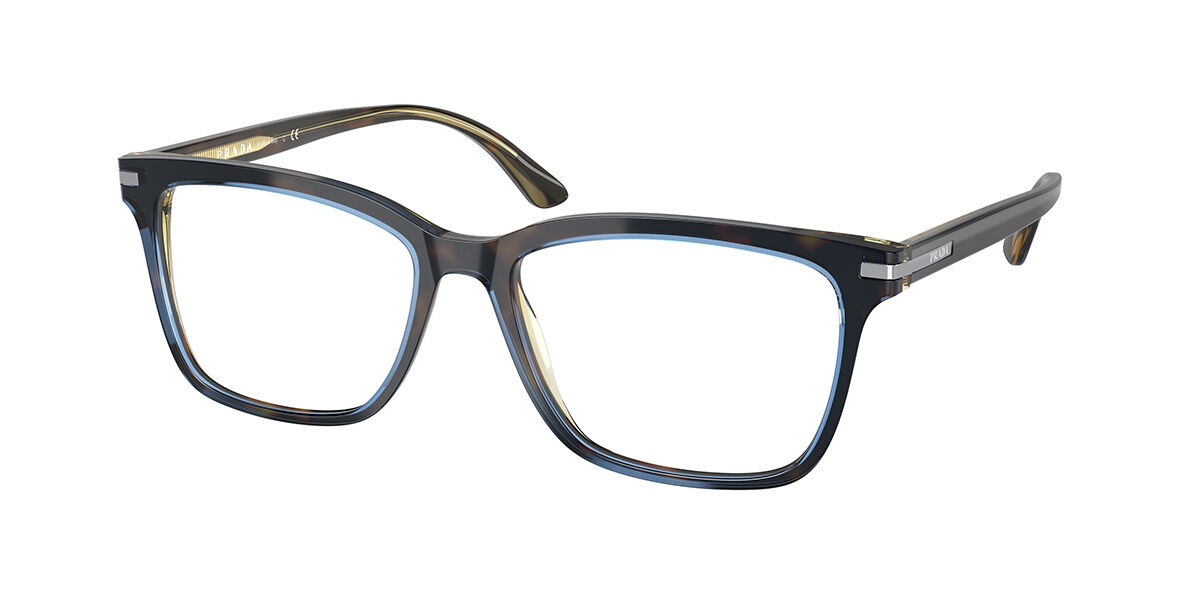 ヘリオトロープ Prada PR 14WV ZXH1O1 Square Blue Tortoise Eyeglasses