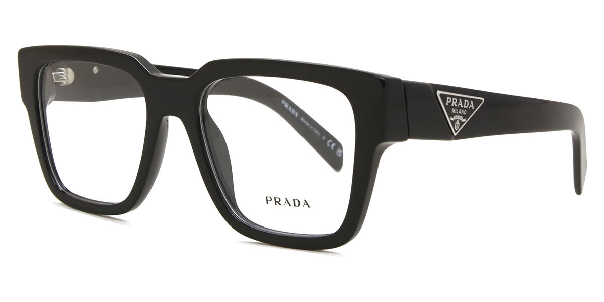 Prada PR 08ZV 1AB1O1 Square Black Eyeglasses | SmartBuyGlasses UK