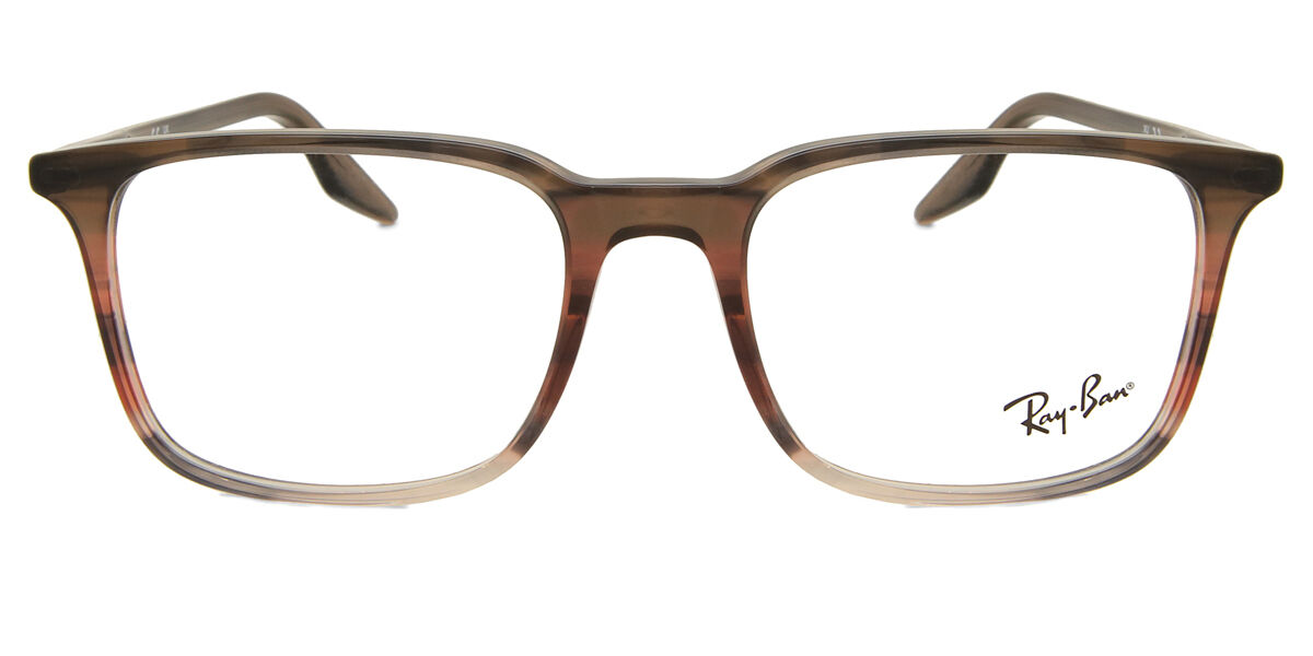 Ray-Ban RX5421 8251 Rectangle Red Brown Striped Eyeglasses