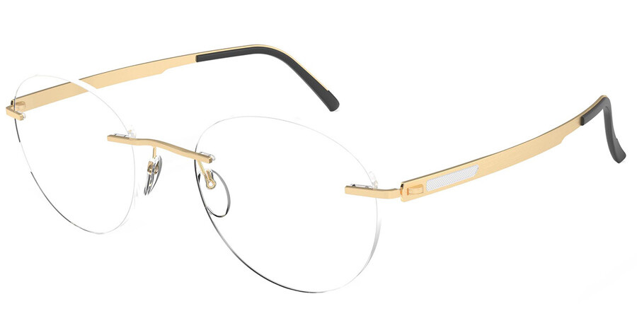 Silhouette 5554/KA 7680 Rectangle Gold Eyeglasses | SmartBuyGlasses UK