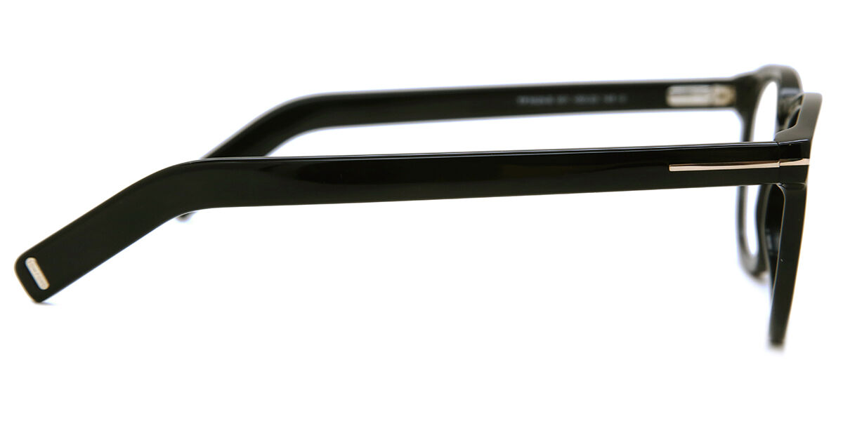 Tom Ford FT5629-B 001 Blue-Light Block Oval Shiny Black Eyeglasses