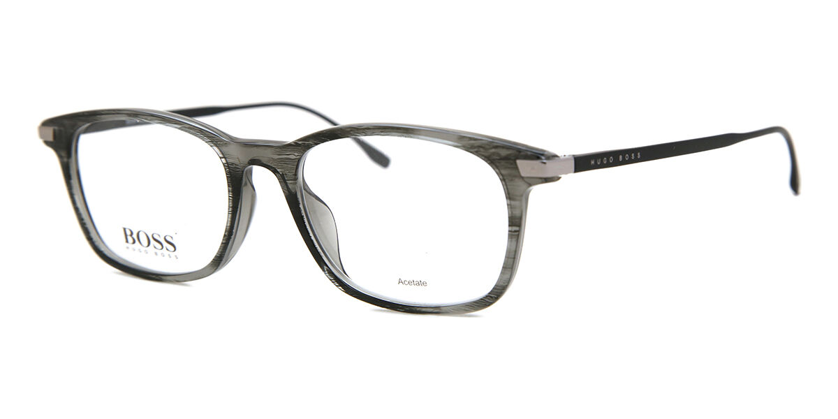 Boss 0989 PZH Square Grey Eyeglasses | SmartBuyGlasses UK